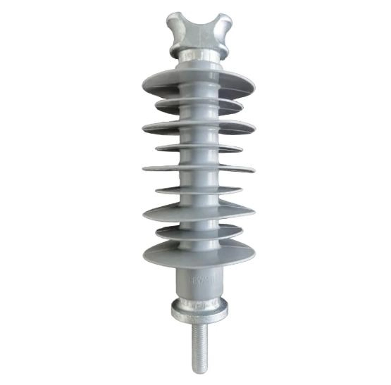 36kV high-voltage composite pin insulator with silicone rubber sheds and metal fittings for polluted power-line environments